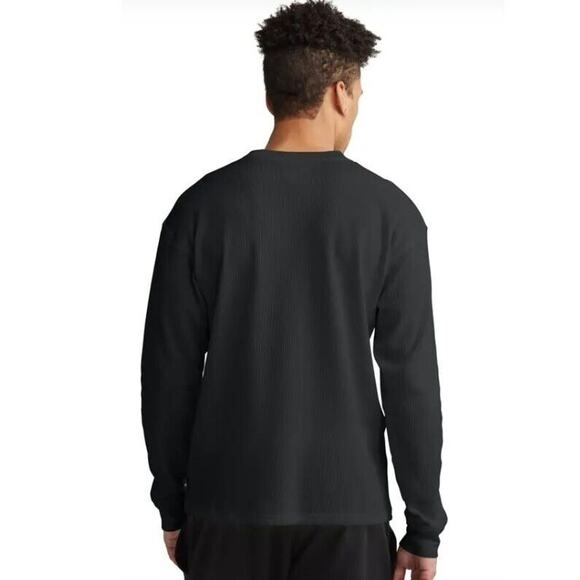 Champion Men's Black Cotton Blend Waffle Thermal Long Sleeve Shirt Plus Size 2XL - Picture 2 of 4
